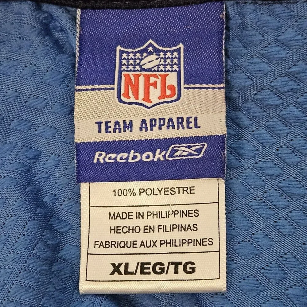 Reebok‎ NFL Tennessee Titans Polo Team PlayDry Performance Shirt Navy XL
